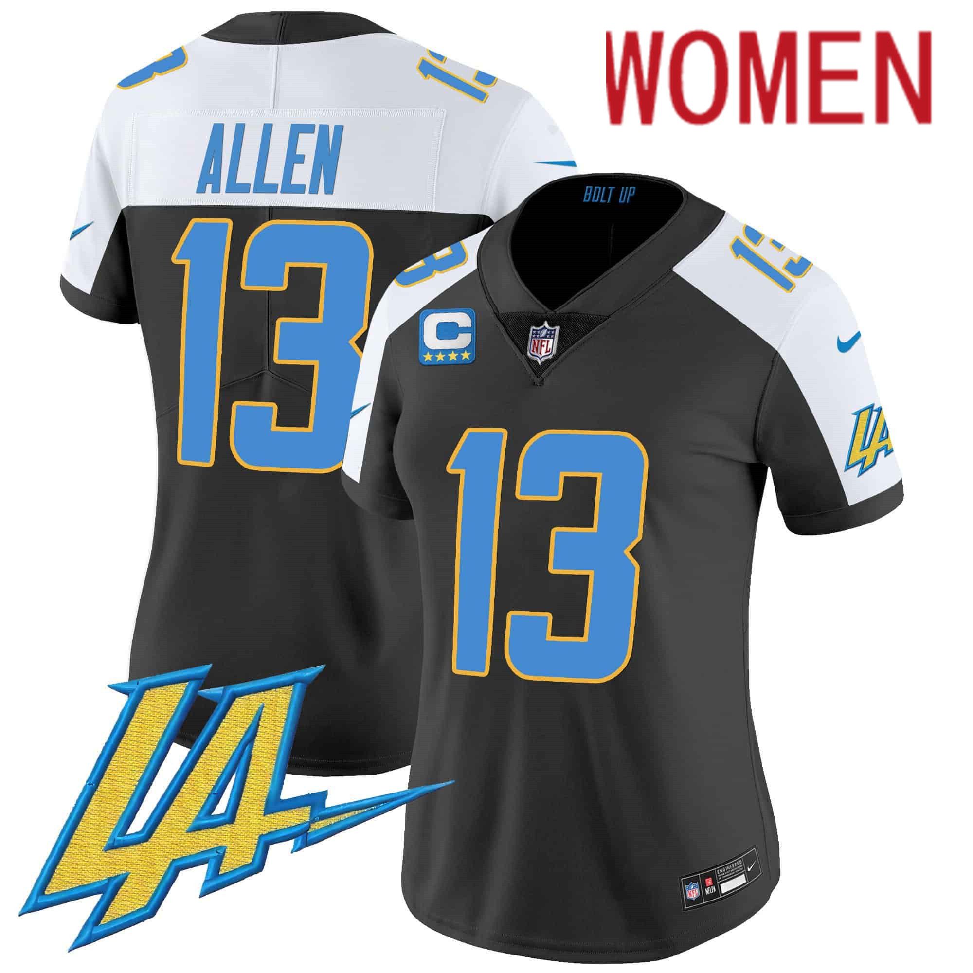 Women Los Angeles Chargers #13 Allen Black 2024 Nike Vapor Limited NFL Jersey